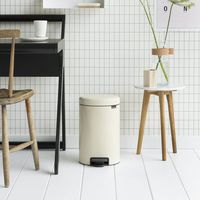 Brabantia newIcon pedaalemmer 12 liter met kunststof binnenemmer - Almond - thumbnail