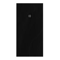Douchebak Sanitop Just Creating Relievo Crag 90x180 cm Mat Zwart Topa