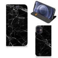 iPhone 12 Mini | Standcase | Marmer Zwart - Origineel Cadeau Vader