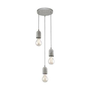 Eglo Vide pendel hanglamp Silvares 3-lichts betongrijs 95523