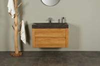 Badmöbel Teakholz Ambang 100 cm Waschbecken Hartstein 1k