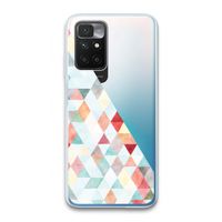 Gekleurde driehoekjes pastel: Xiaomi Redmi 10 Transparant Hoesje