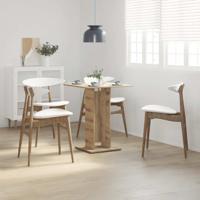 Bistrotafel 60x60x75 cm spaanplaat artisanaal eikenkleurig