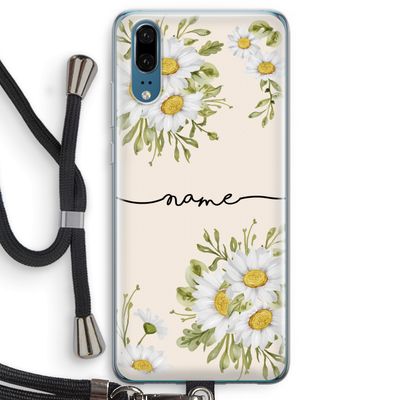 Daisies: Huawei P20 Transparant Hoesje met koord