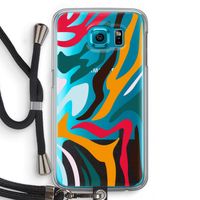 Colored Zebra: Samsung Galaxy S6 Transparant Hoesje met koord
