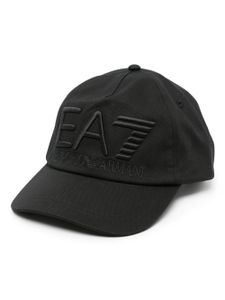 Ea7 Emporio Armani casquette en coton à logo brodé - Noir