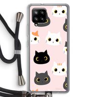Katten: Samsung Galaxy A42 5G Transparant Hoesje met koord