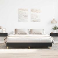 Bedframe matras zonder matras 200x200 cm spaanplaat zwart