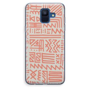 Marrakech Pink: Samsung Galaxy A6 (2018) Transparant Hoesje