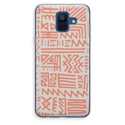 Marrakech Pink: Samsung Galaxy A6 (2018) Transparant Hoesje