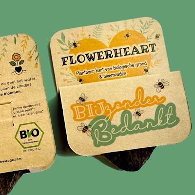 BLOOM your message Plantbaar Bloemenhart BIJzonder Bedankt