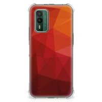 Shockproof Case voor Nokia XR21 Polygon Red - thumbnail