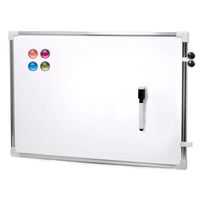 Magnetisch whiteboard/memobord met marker en magneten - 60 x 40 cm - thumbnail