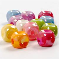 Creativ Company Dobbelsteen kralen, afm 10x10 mm, gatgrootte 4 mm, ca. 90 stuk, 60 gr, 125 ml/ 1 doos