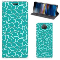 Sony Xperia 10 | Bookcase | Cracks Blue