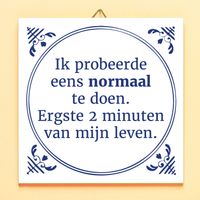 Tegeltje Ik probeerde eens normaal te doen