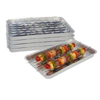 Gerimport barbecue grillschaal - 15x stuks - 34 x 23 cm - Vlees grillen - BBQ rooster