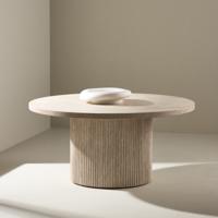 Nohr Ronde Salontafel 'Adrin' MDF in Travertin-look, 80cm