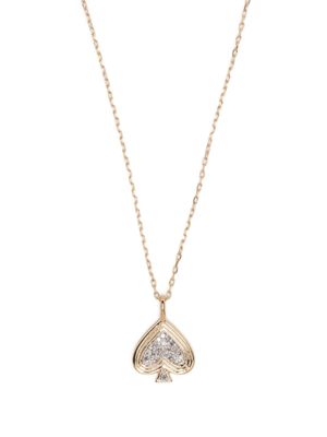 Adina Reyter collier Make Your Move Spade en or 14ct pavé de diamants