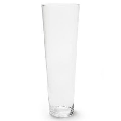 Bellatio design Vaas - Transparant - conisch - glas - H50 x D17 cm