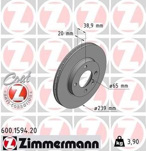Remschijf Coat Z 600159420