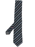 Brunello Cucinelli cravate rayée en laine - Bleu