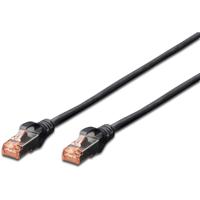 Digitus DK-1644-005/BL RJ45 Netwerkkabel, patchkabel CAT 6 S/FTP 0.50 m Zwart Folie afscherming, Afscherming totaal, Afgeschermd, Halogeenvrij, Simplex, - thumbnail