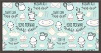 Moderne vinyl tapijt Ochtendkoffie patroon Moderne vinyl tapijt Ochtendkoffie patroon