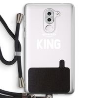 King zwart: Honor 6X Transparant Hoesje met koord King zwart: Honor 6X Transparant Hoesje met koord