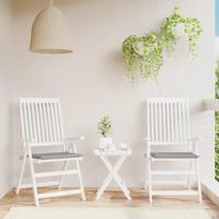VidaXL Tuinstoelkussens 2 st 40x40x4 cm oxford stof grijs