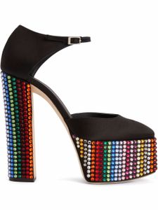 Giuseppe Zanotti escarpins Bebe Strass à plateforme - Noir