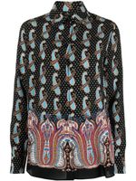 ETRO paisley-print silk shirt - Noir