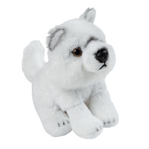 Pluche witte poolwolf knuffel - wolven - 15 cm - knuffeldieren