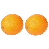 Set van 4x stuks kunst/nep fruit sinaasappels van 8 cm