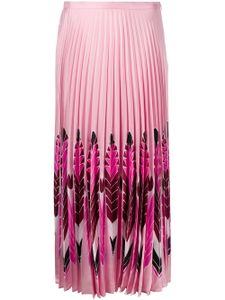 Valentino Garavani jupe plissée mi-longue imprimée - Rose