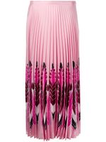 Valentino Garavani jupe plissée mi-longue imprimée - Rose