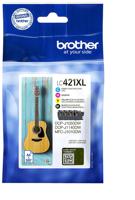 Brother LC-421XLVAL PagePack 4 stuk(s) Origineel Hoog (XL) rendement Zwart, Cyaan, Magenta, Geel