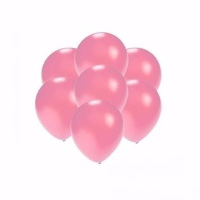 Kleine metallic roze party ballonnen - 15x stuks - van 13 cm - Feestartikelen - versieringen