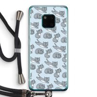Poezen: Huawei Mate 20 Pro Transparant Hoesje met koord