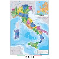 Poster Map Italia Physical Politic 61x91,5cm - thumbnail