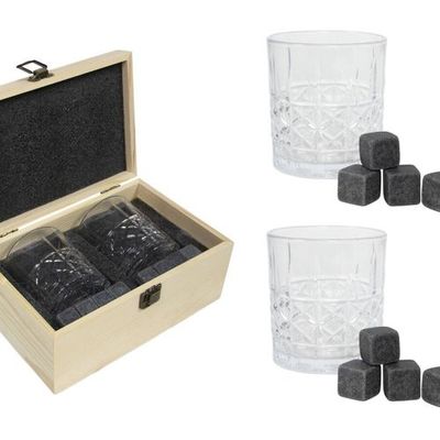 Whiskeyglazen met herbruikbare ijsblokjes