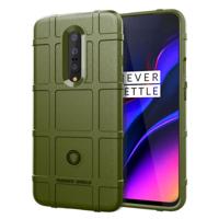 Schokbestendig Rugged Shield volledige dekking beschermende siliconen case voor Oneplus 7 (Army Green)