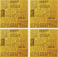Verschillende biertypes onderzetter voor bars Verschillende biertypes onderzetter voor bars