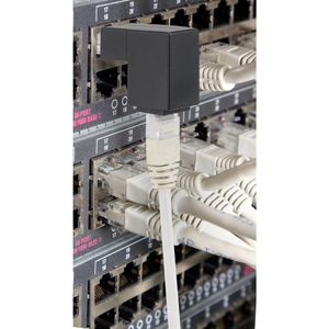 Renkforce RJ45 Netwerk Adapter CAT 5e [1x RJ45-stekker - 1x RJ45-bus] 0.00 m Zwart