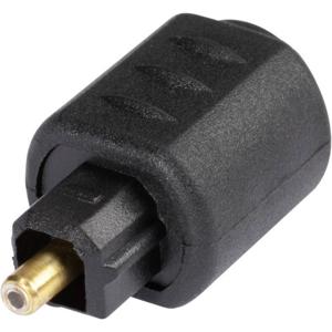 Hicon Toslink Digitale audio Adapter [1x Ministekker - 1x Toslink-stekker (ODT)] Zwart