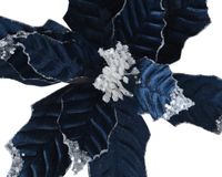 Poinsettia polyester d34h10 cm a2 kerst - Everlands