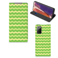 Samsung Galaxy Note20 Hoesje met Magneet Waves Green