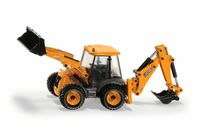 Siku JCB 4CX tractor met voor en achterlader