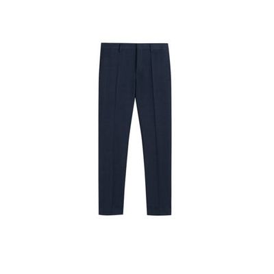 Mango Man geruite slim fit pantalon marine