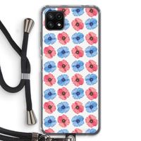 Klaproosjes: Samsung Galaxy A22 5G Transparant Hoesje met koord Klaproosjes: Samsung Galaxy A22 5G Transparant Hoesje met koord